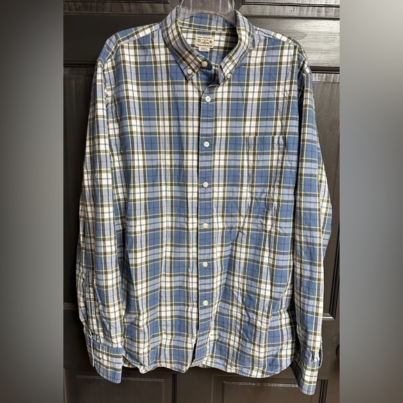 J. Crew Other - J Crew Long Sleeve Men’s Size XL Casual Button Down Shirt Blue Black White Plaid